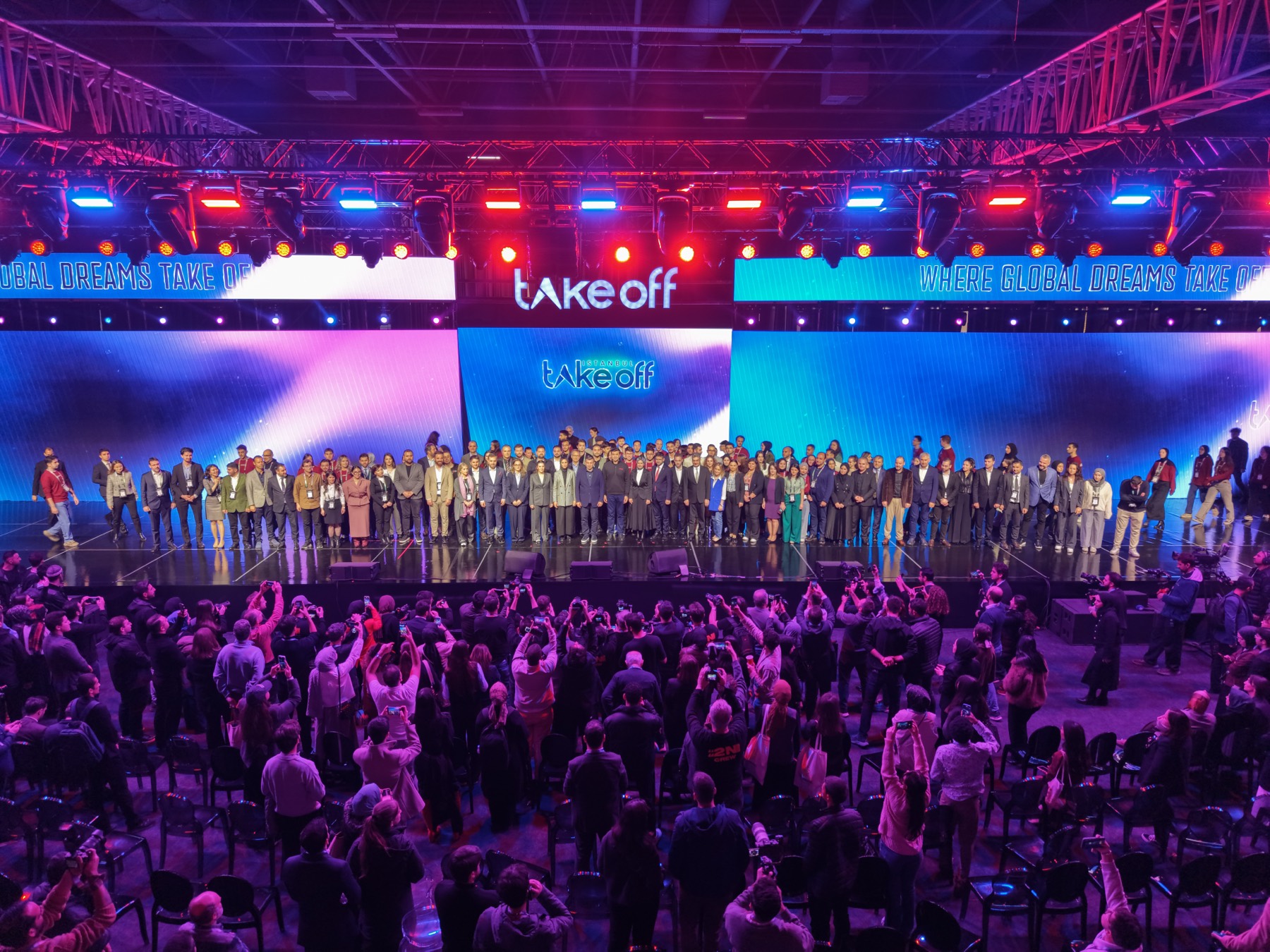 Takeoff 2025 finalists on stage